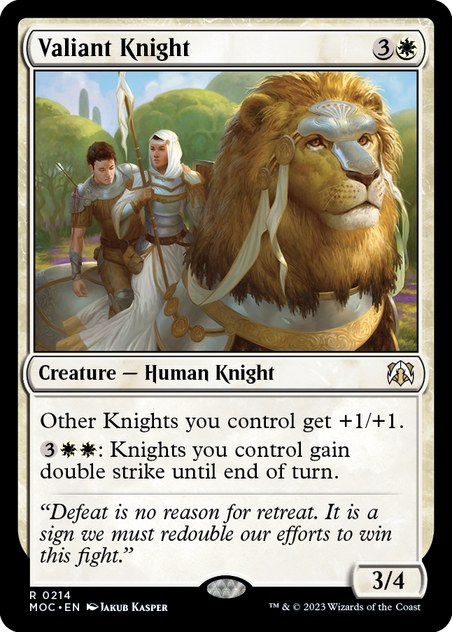 Valiant Knight [March of the Machine Commander] | Boutique FDB TCG