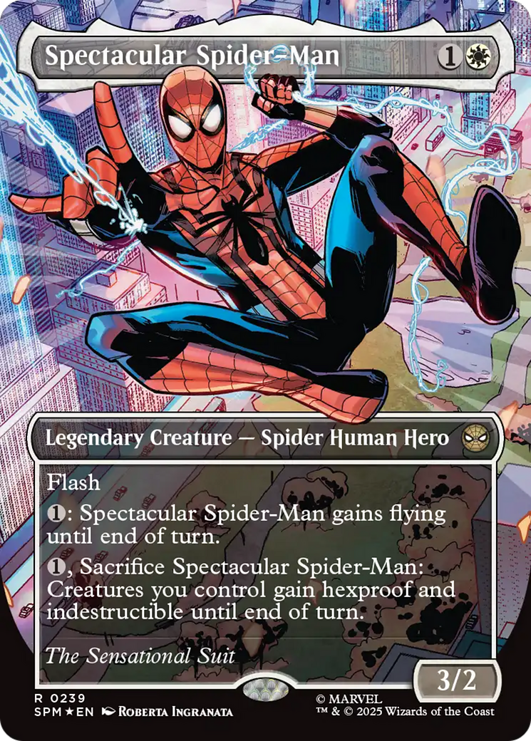 Spectacular Spider-Man (0239) (Borderless) (Textured Foil) [Marvel's Spider-Man] | Boutique FDB TCG