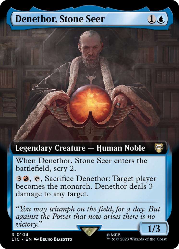 Denethor, Stone Seer (Extended Art) [The Lord of the Rings: Tales of Middle-Earth Commander] | Boutique FDB TCG