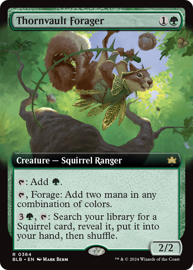 Thornvault Forager (Extended Art) [Bloomburrow] | Boutique FDB TCG