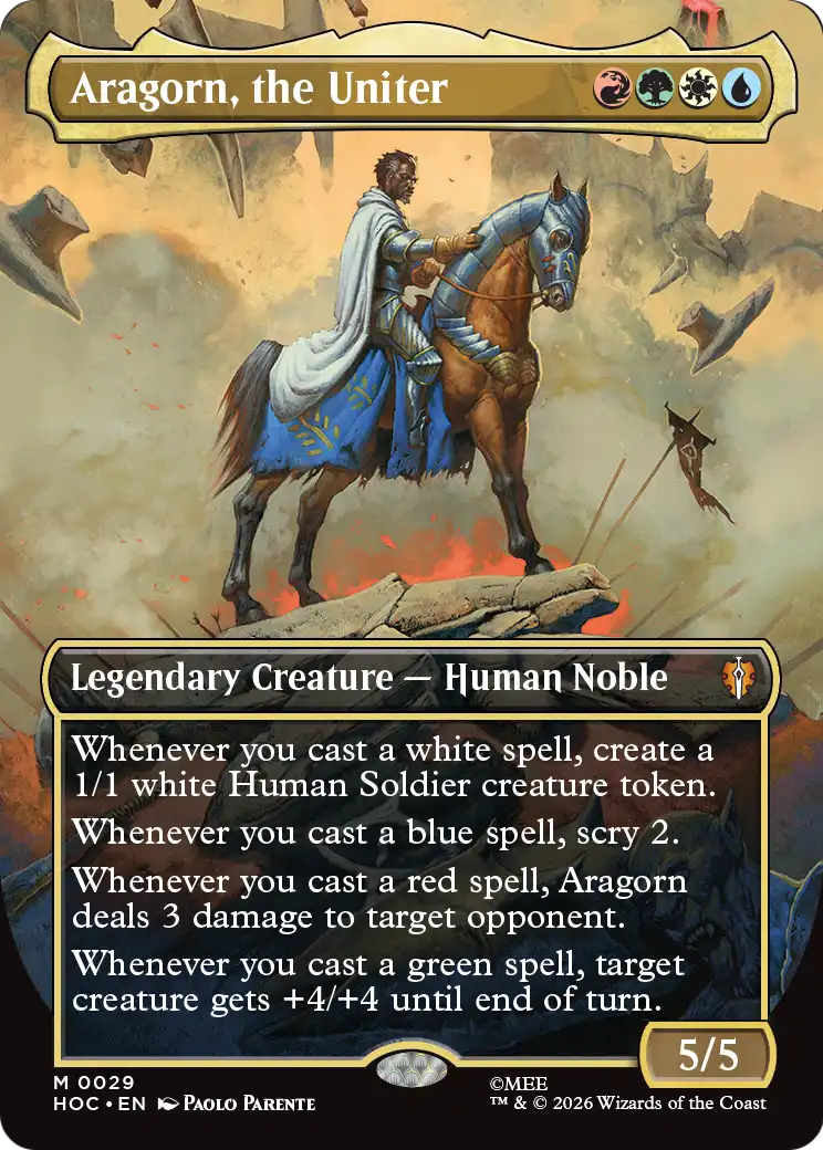 Aragorn, the Uniter (Borderless) [The Hobbit: Eternal-Legal] | Boutique FDB TCG