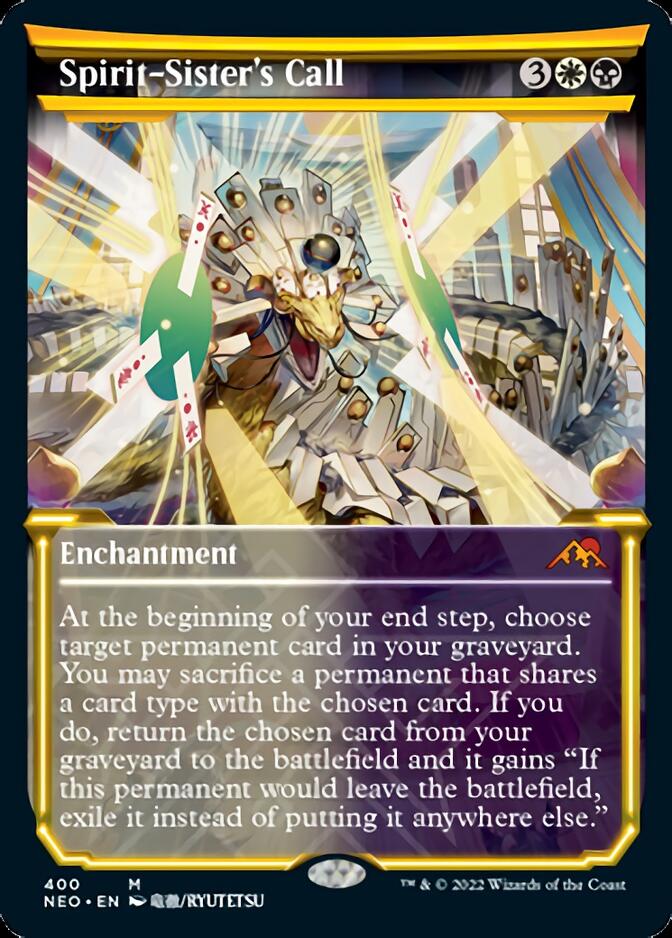 Spirit-Sister's Call (Showcase Soft Glow) [Kamigawa: Neon Dynasty] | Boutique FDB TCG