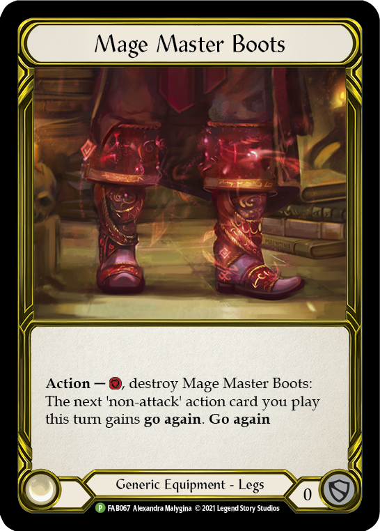 Mage Master Boots (Golden) [FAB067] (Promo)  Cold Foil | Boutique FDB TCG