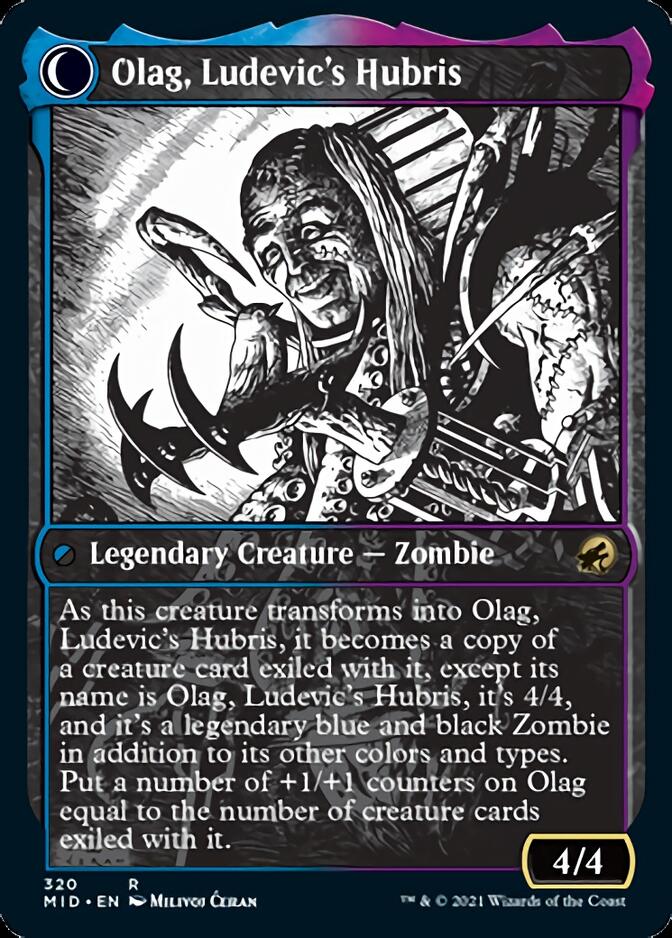 Ludevic, Necrogenius // Olag, Ludevic's Hubris (Showcase Eternal Night) [Innistrad: Midnight Hunt] | Boutique FDB TCG