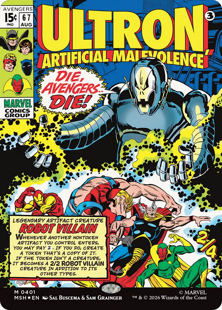 Ultron, Artificial Malevolence (Borderless) (0401) [Marvel Super Heroes] | Boutique FDB TCG