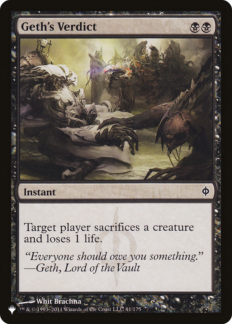 Geth's Verdict [The List] | Boutique FDB TCG