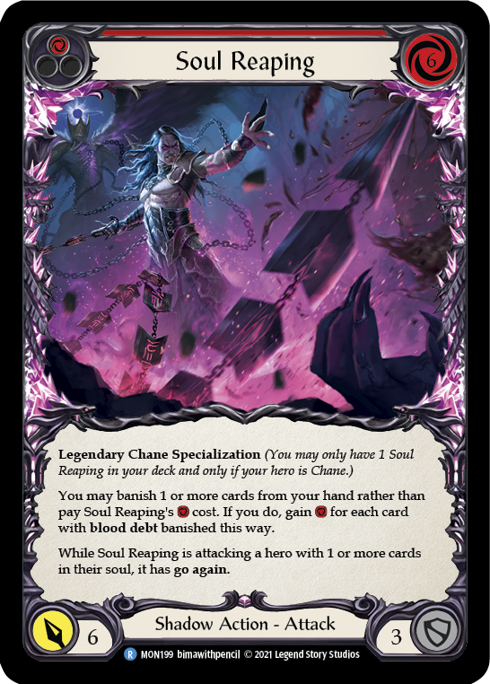 Soul Reaping [MON199-RF] (Monarch)  1st Edition Rainbow Foil | Boutique FDB TCG
