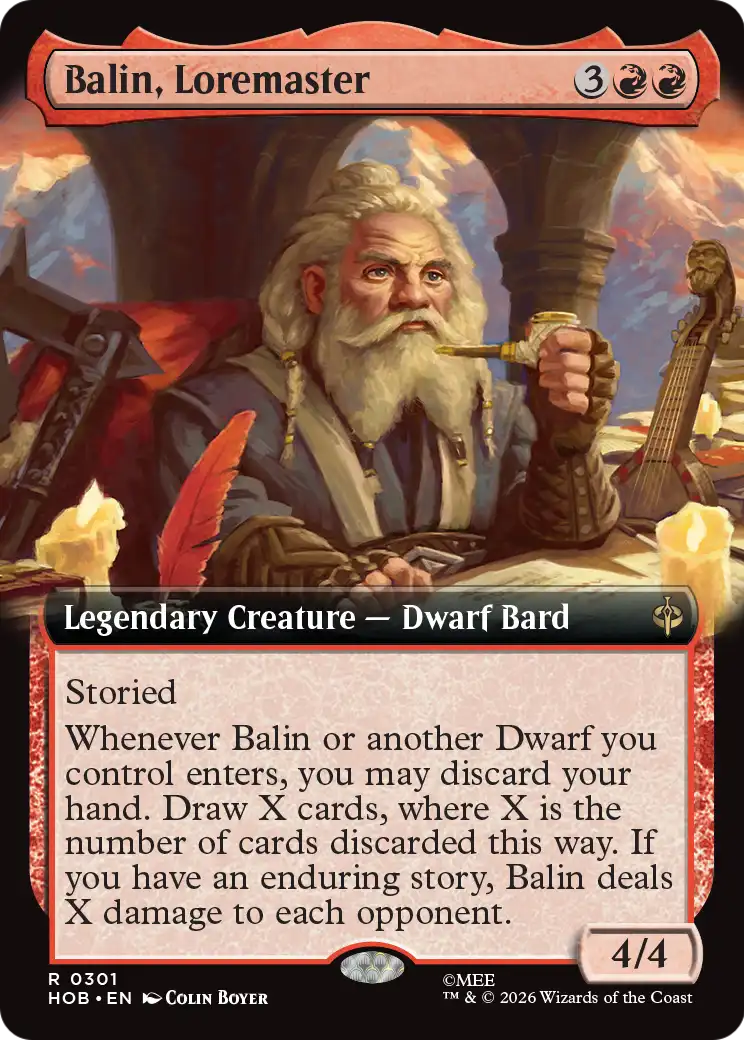 Balin, Loremaster (Extended Art) [The Hobbit] | Boutique FDB TCG