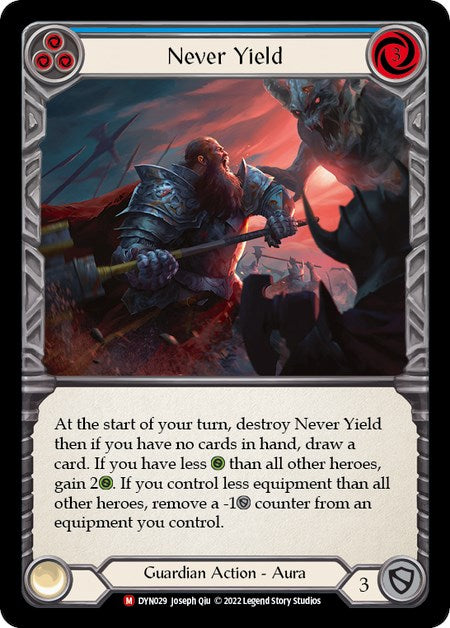 Never Yield [DYN029] (Dynasty) | Boutique FDB TCG