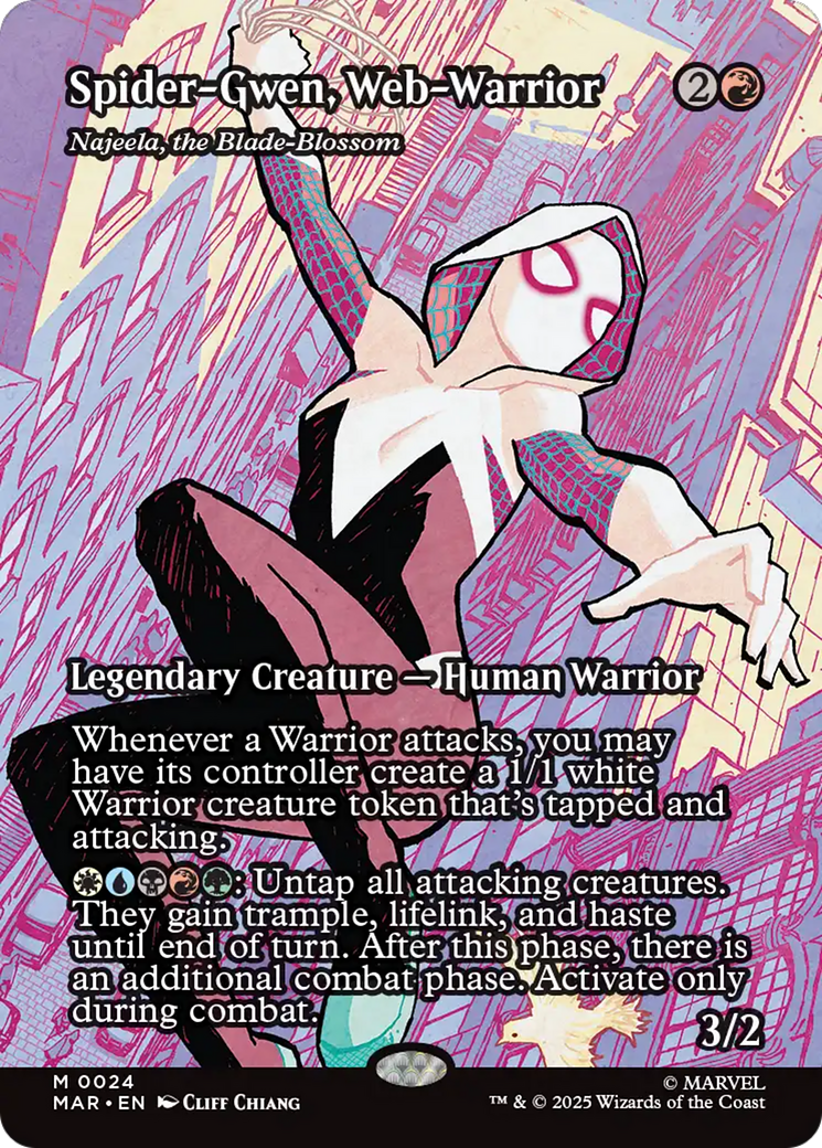 Spider-Gwen, Web-Warrior - Najeela, the Blade-Blossom [Marvel's Spider-Man: Eternal-Legal] | Boutique FDB TCG