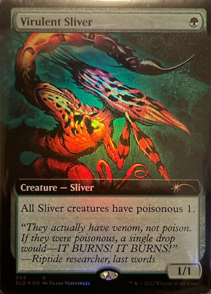 Virulent Sliver (Extended Art) [Secret Lair Drop Promos] | Boutique FDB TCG