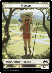 Human // Food (0010) Double-Sided Token [Wilds of Eldraine Tokens] | Boutique FDB TCG