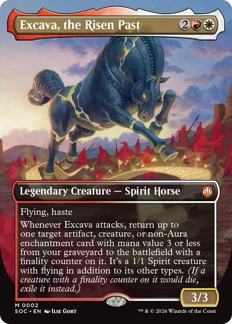 Excava, the Risen Past (Borderless) [Secrets of Strixhaven Commander] | Boutique FDB TCG