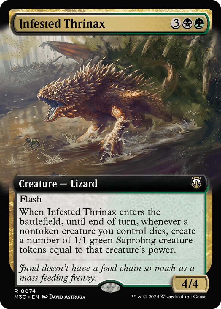 Infested Thrinax (Extended Art) [Modern Horizons 3 Commander] | Boutique FDB TCG