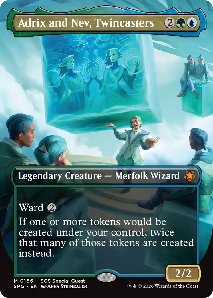 Adrix and Nev, Twincasters (Borderless) [Secrets of Strixhaven Special Guests] | Boutique FDB TCG