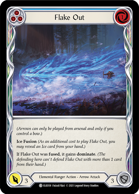 Flake Out (Blue) [ELE058] (Tales of Aria)  1st Edition Rainbow Foil | Boutique FDB TCG