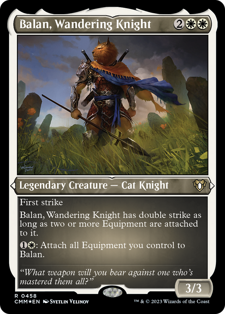 Balan, Wandering Knight (Foil Etched) [Commander Masters] | Boutique FDB TCG