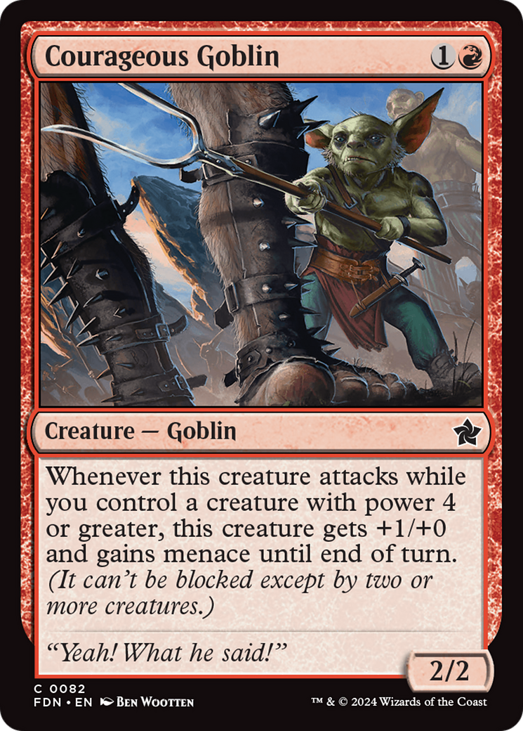 Courageous Goblin [Foundations] | Boutique FDB TCG