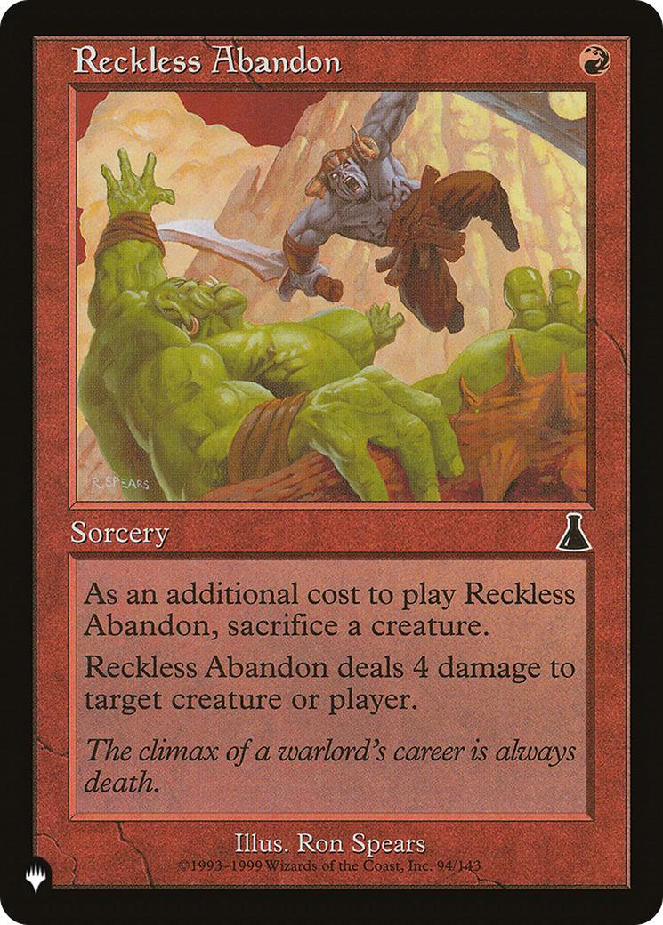 Reckless Abandon [The List] | Boutique FDB TCG