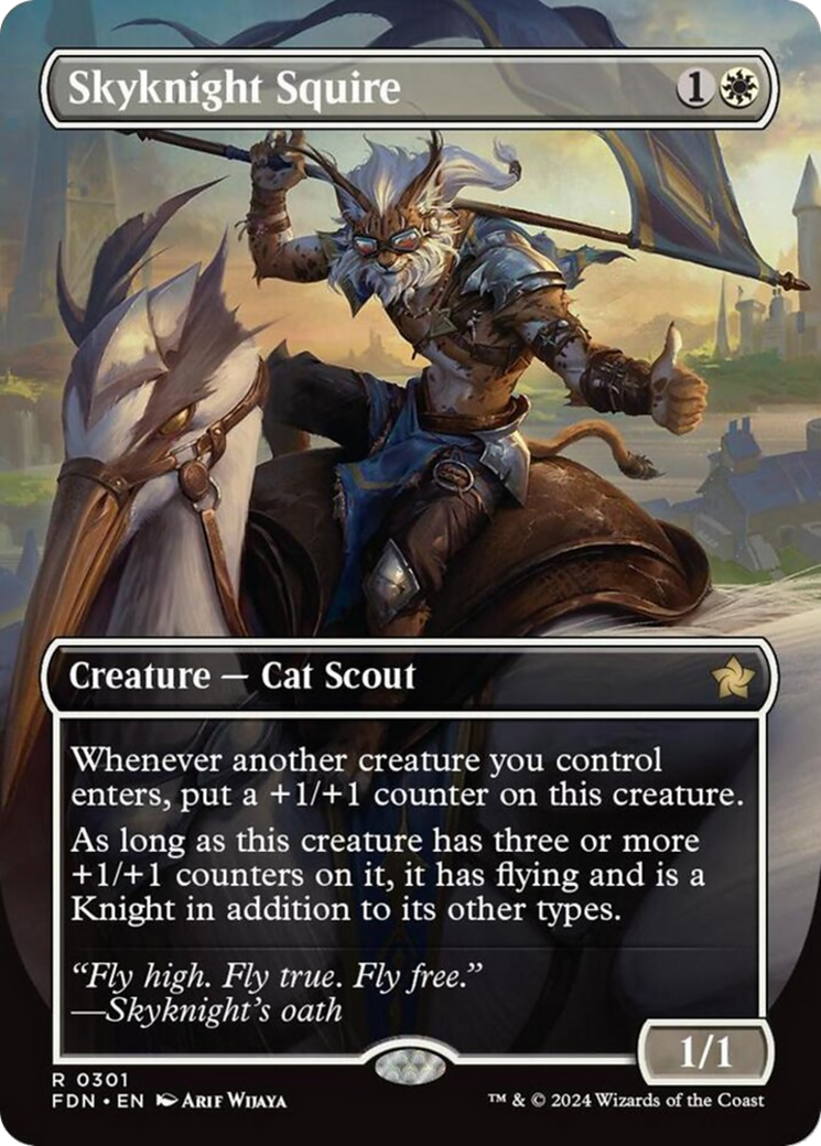 Skyknight Squire (Borderless) [Foundations] | Boutique FDB TCG