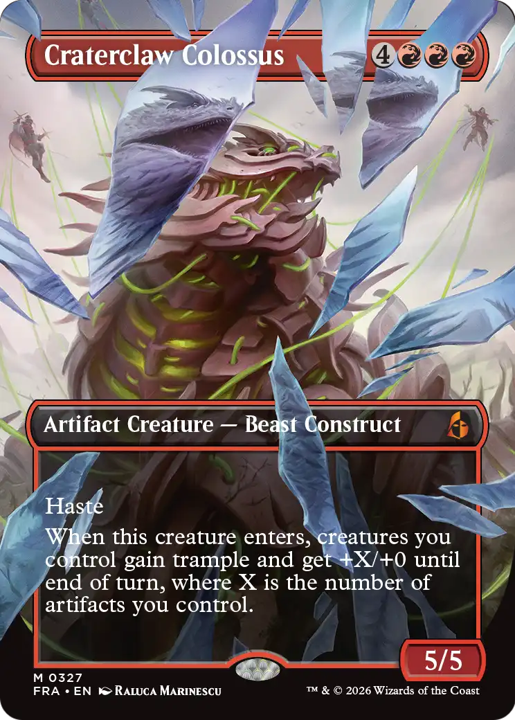 Craterclaw Colossus (Borderless) (0327) [Reality Fracture] | Boutique FDB TCG