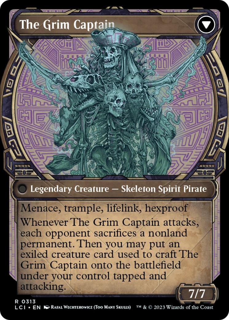 Throne of the Grim Captain // The Grim Captain (Showcase) [The Lost Caverns of Ixalan] | Boutique FDB TCG