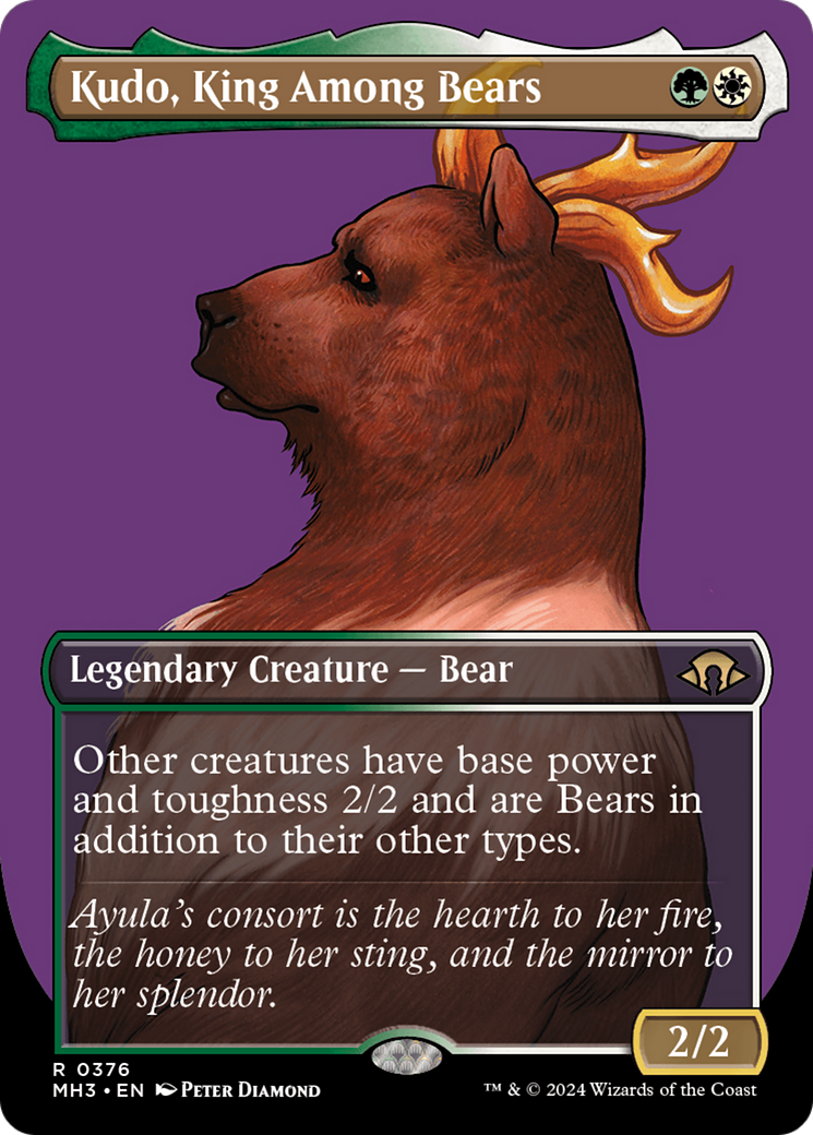 Kudo, King Among Bears (Borderless) [Modern Horizons 3] | Boutique FDB TCG