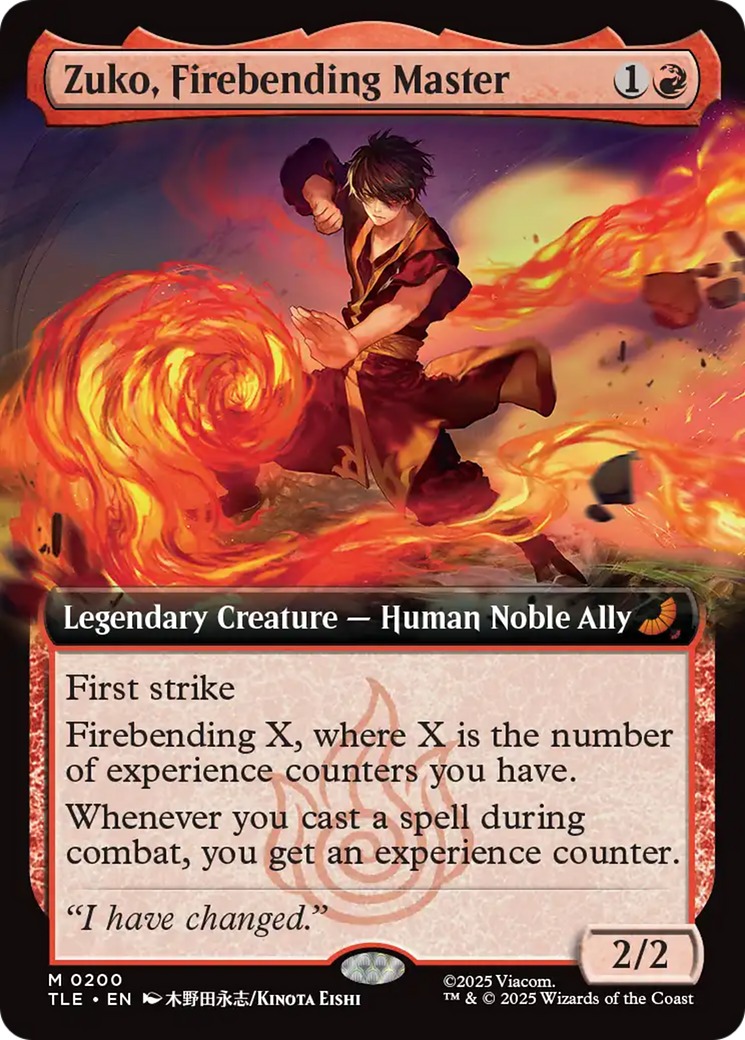 Zuko, Firebending Master (Extended Art) [Avatar: The Last Airbender: Eternal-Legal] | Boutique FDB TCG