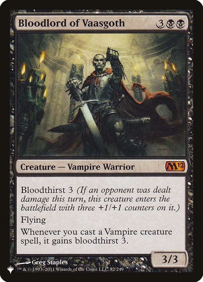 Bloodlord of Vaasgoth [The List] | Boutique FDB TCG