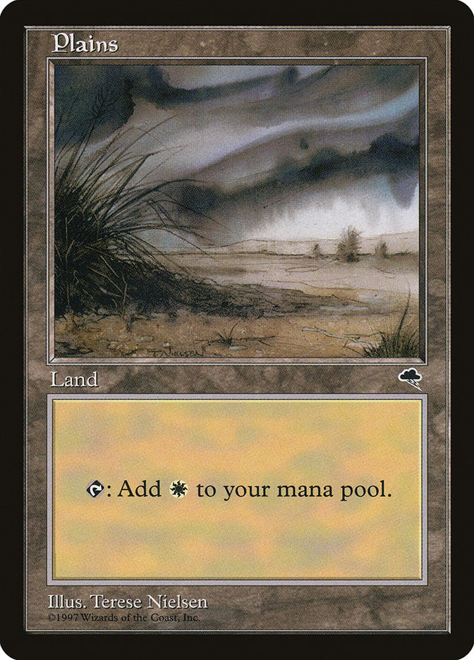 Plains (Signature on Center Left) [Tempest] | Boutique FDB TCG