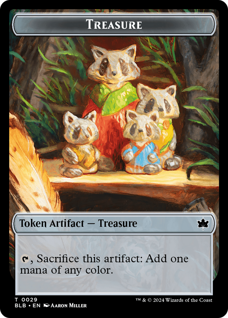 Squirrel // Treasure Double-Sided Token [Bloomburrow Tokens] | Boutique FDB TCG