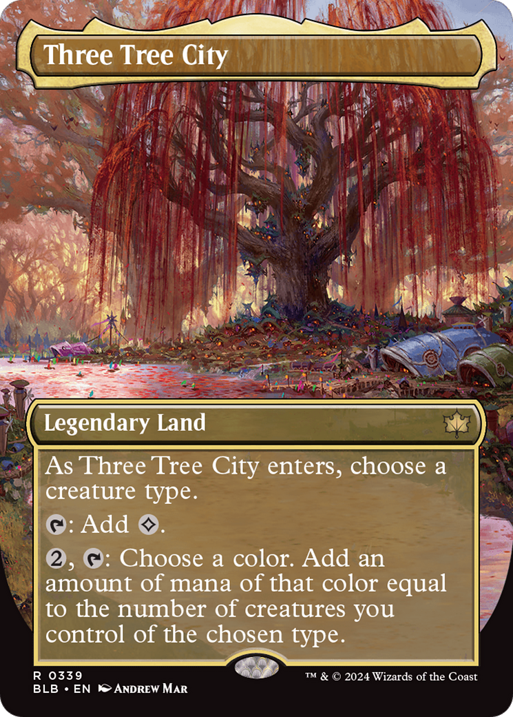 Three Tree City (Borderless) (0339) [Bloomburrow] | Boutique FDB TCG