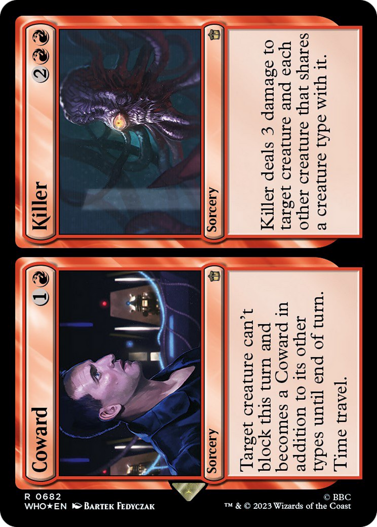 Coward // Killer (Surge Foil) [Doctor Who] | Boutique FDB TCG