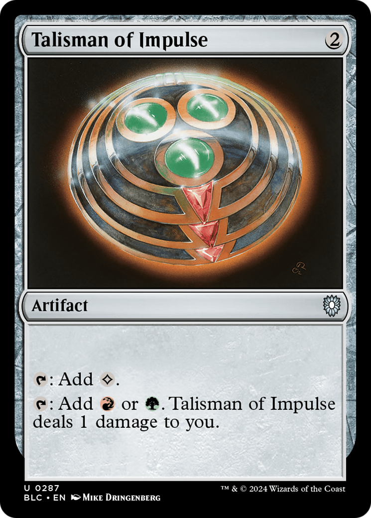 Talisman of Impulse [Bloomburrow Commander] | Boutique FDB TCG