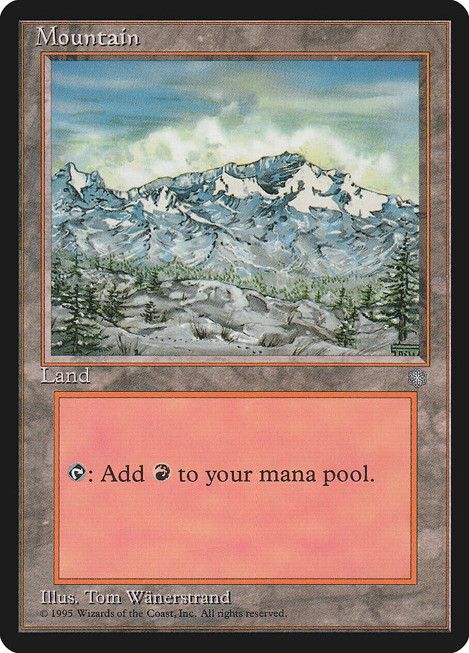 Mountain (Trees Visible / Signature on Right) [Ice Age] | Boutique FDB TCG