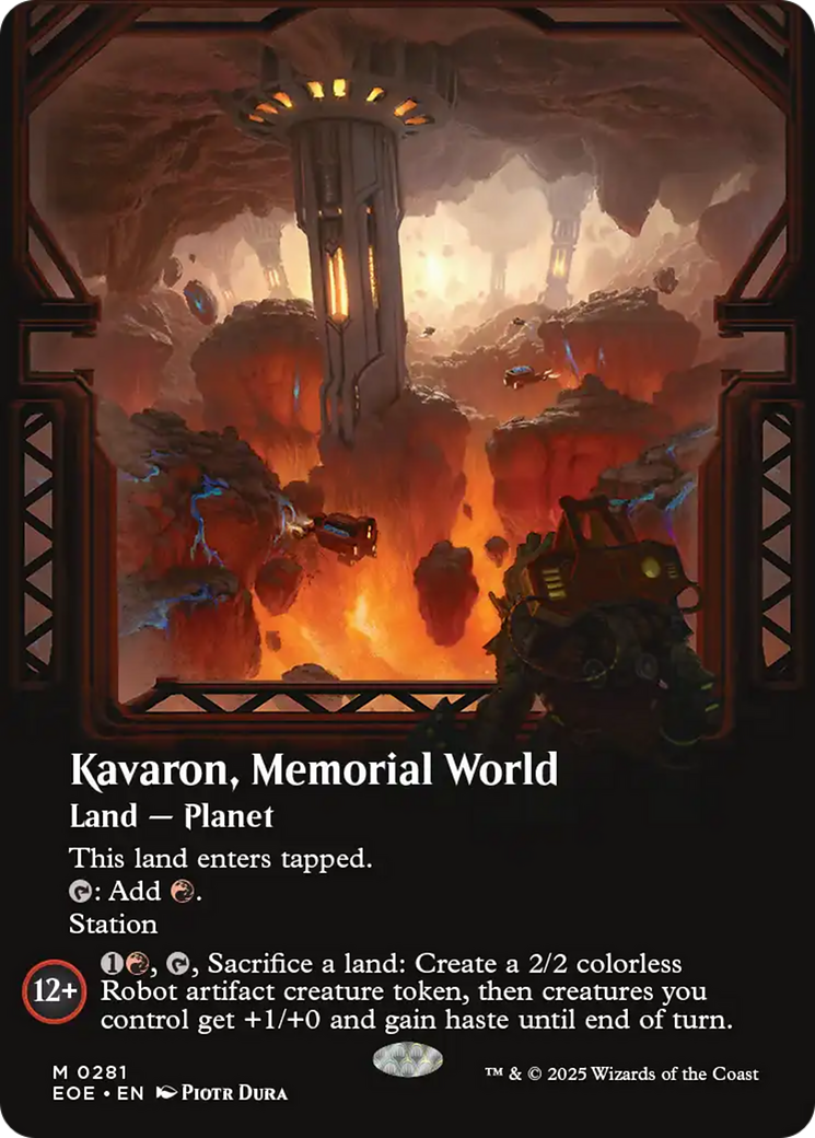 Kavaron, Memorial world (Borderless) [Edge of Eternities] | Boutique FDB TCG