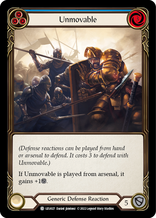 Unmovable (Blue) [UZU027] (Outsiders Uzuri Blitz Deck) | Boutique FDB TCG