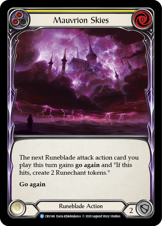 Mauvrion Skies (Yellow) [CRU146] (Crucible of War)  1st Edition Rainbow Foil | Boutique FDB TCG