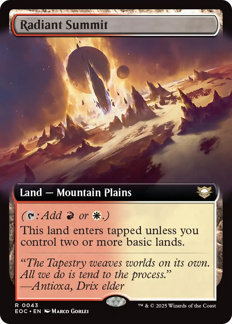 Radiant Summit (Extended Art) [Edge of Eternities Commander] | Boutique FDB TCG