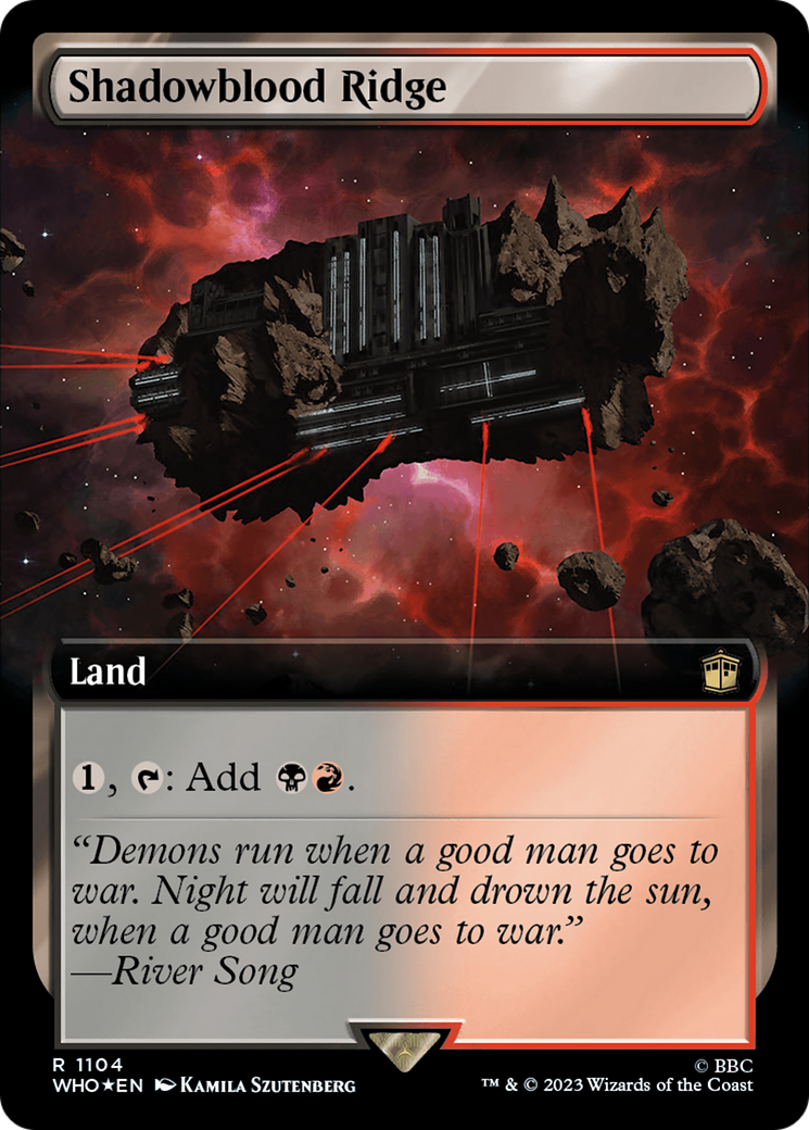 Shadowblood Ridge (Extended Art) (Surge Foil) [Doctor Who] | Boutique FDB TCG