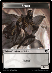 Spirit (0039) // Knight Double-Sided Token [Commander Masters Tokens] | Boutique FDB TCG