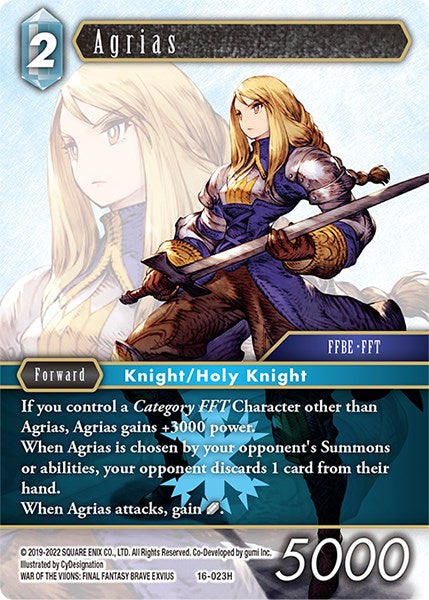 Agrias [Emissaries of Light] | Boutique FDB TCG