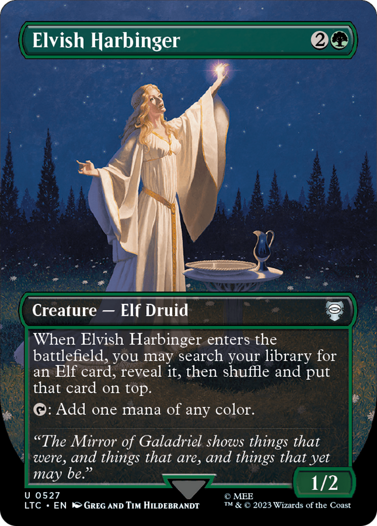 Elvish Harbinger (Borderless) [The Lord of the Rings: Tales of Middle-Earth Commander] | Boutique FDB TCG