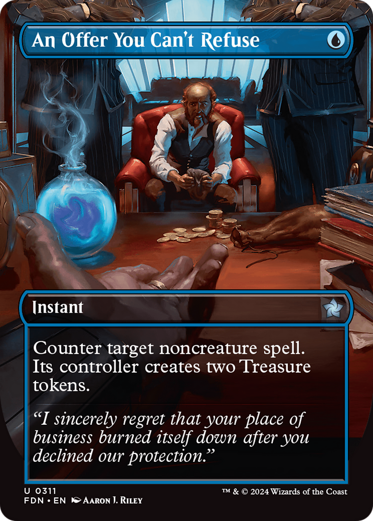 An Offer You Can't Refuse (Borderless) [Foundations] | Boutique FDB TCG