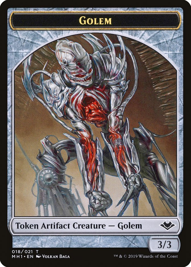 Spirit // Golem Double-Sided Token [Modern Horizons Tokens] | Boutique FDB TCG