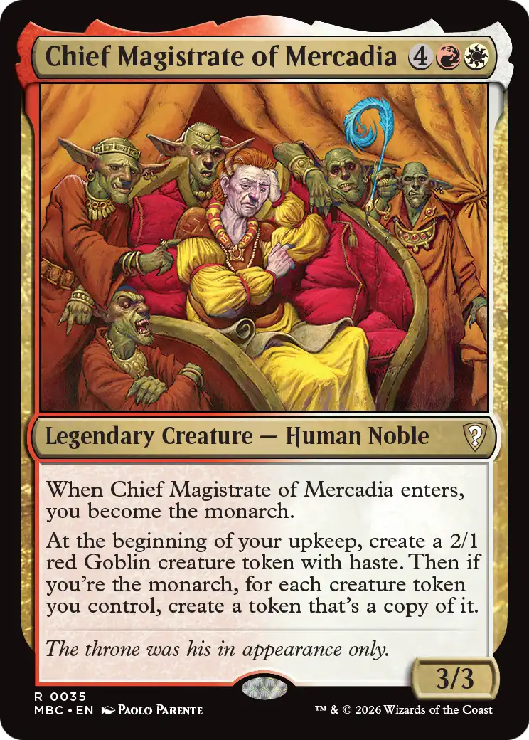 Chief Magistrate of Mercadia [Mystery Booster: Commander Edition] | Boutique FDB TCG