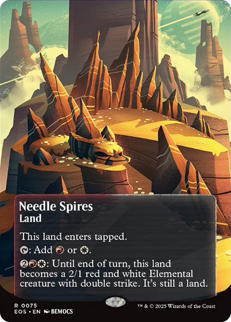 Needle Spires (0075) (Borderless) [Edge of Eternities: Stellar Sights] | Boutique FDB TCG