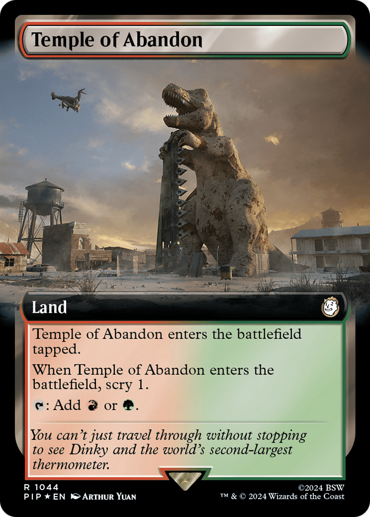 Temple of Abandon (Extended Art) (Surge Foil) [Fallout] | Boutique FDB TCG