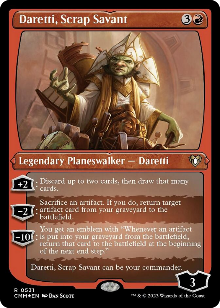 Daretti, Scrap Savant (Foil Etched) [Commander Masters] | Boutique FDB TCG