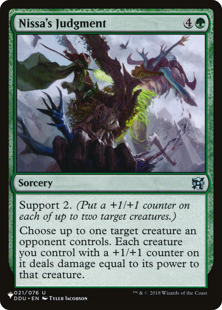 Nissa's Judgment [The List Reprints] | Boutique FDB TCG